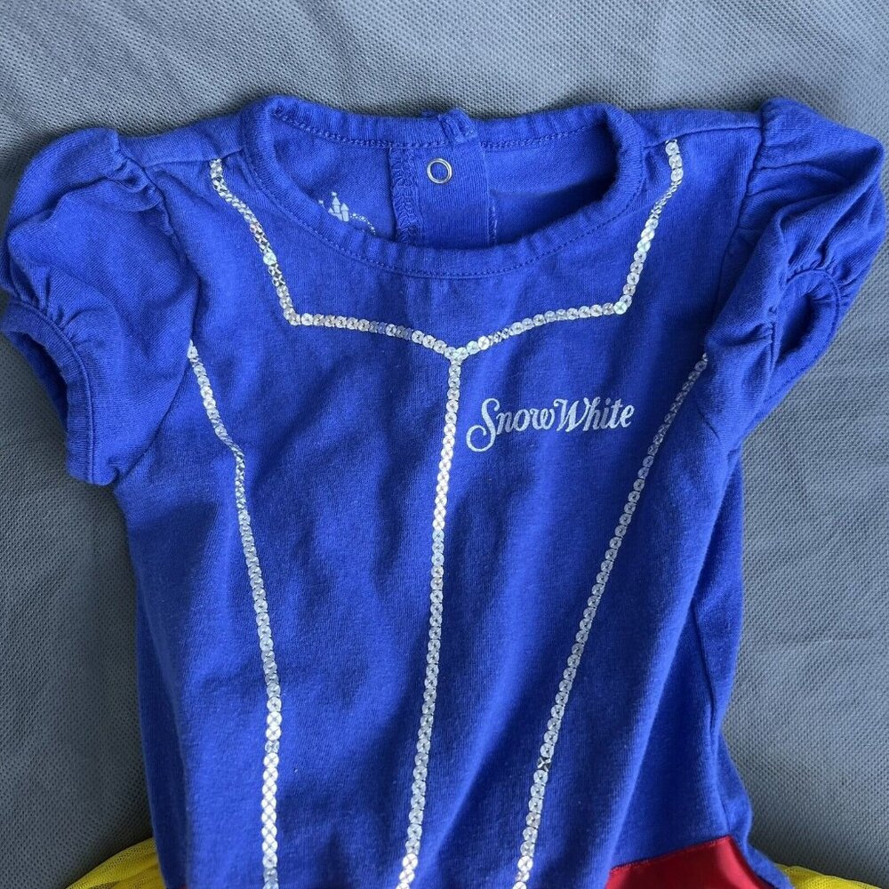 Disney Baby Size 24 Months Yellow Blue Body Suit Tutu Snow White Dress Costume - Picture 4 of 4